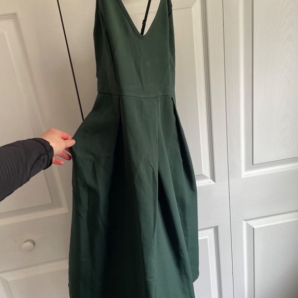 Eliacher Women's Deep V Neck Spaghetti Straps Dress with pockets - Picture 4 of 8